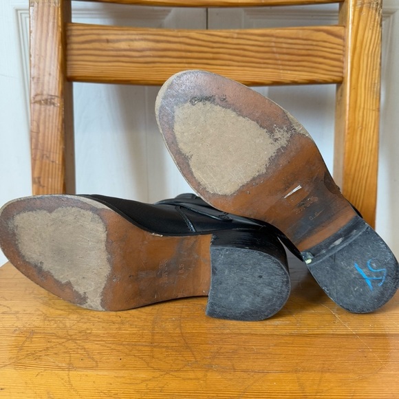 Coach Black Leather Heeled Buckle Boots 6.5 - Picture 7 of 10